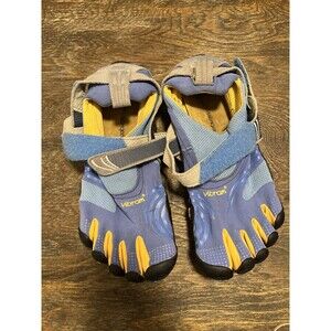 Vibram Fivefingers W3664 Blue/Yellow Sneaker Women's Size 41 Used 9 Running
